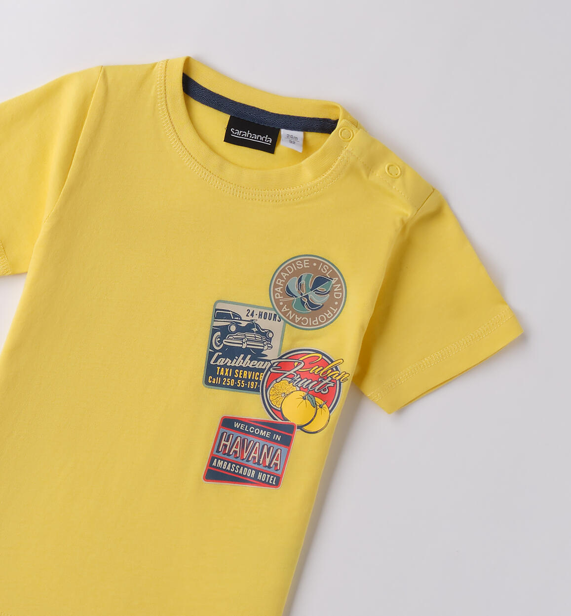 T-Shirt bambino manica corta GIALLO-1456 - 1210B13900