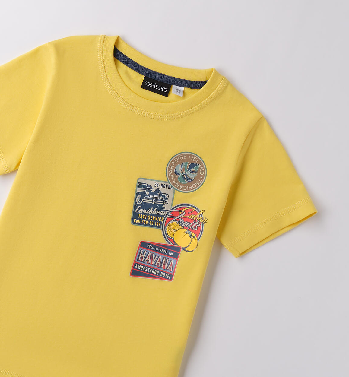 T-Shirt bambino manica corta GIALLO-1456 - 1210B13900