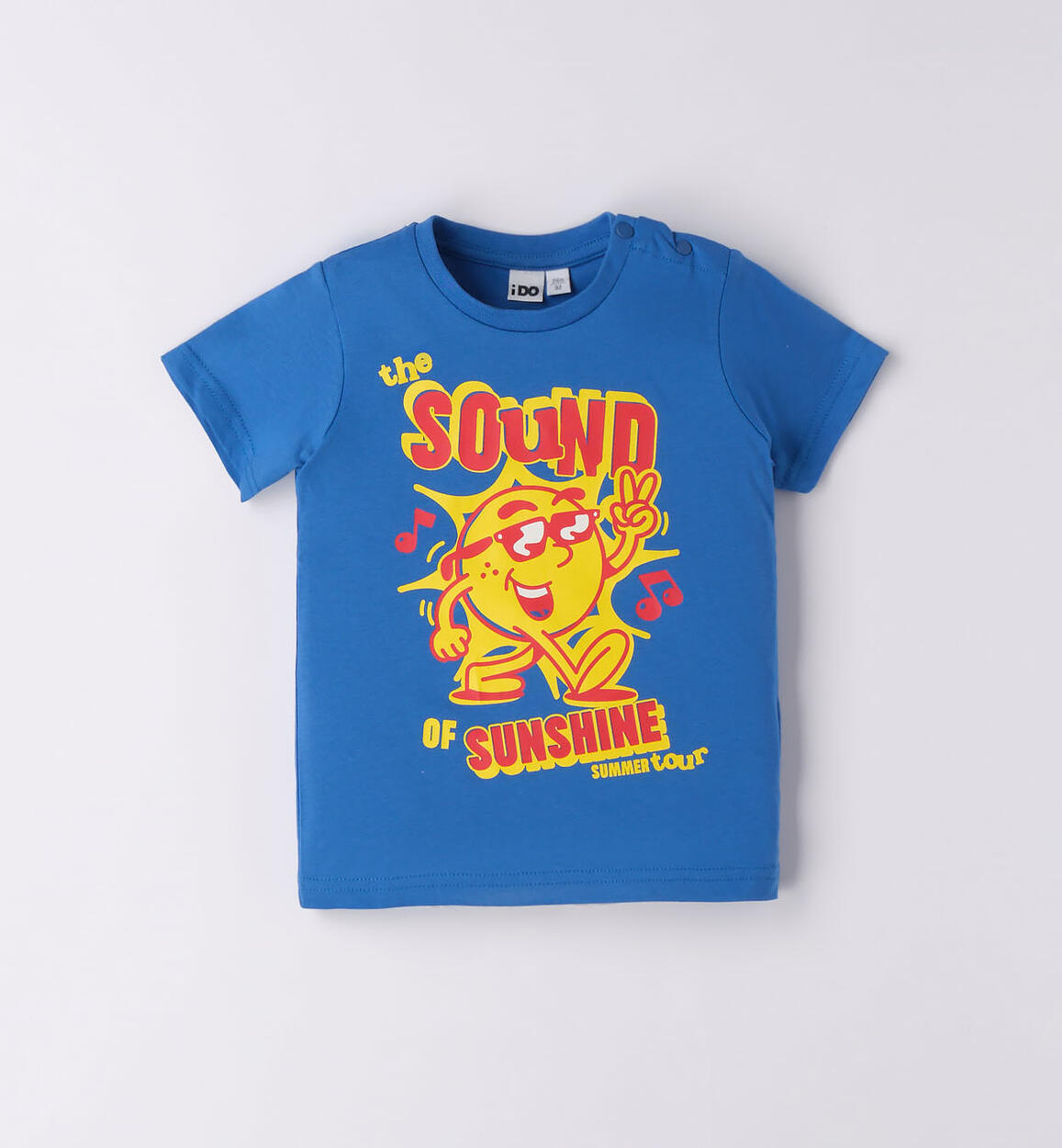 T-shirt bambino stampa grande BLU iDO