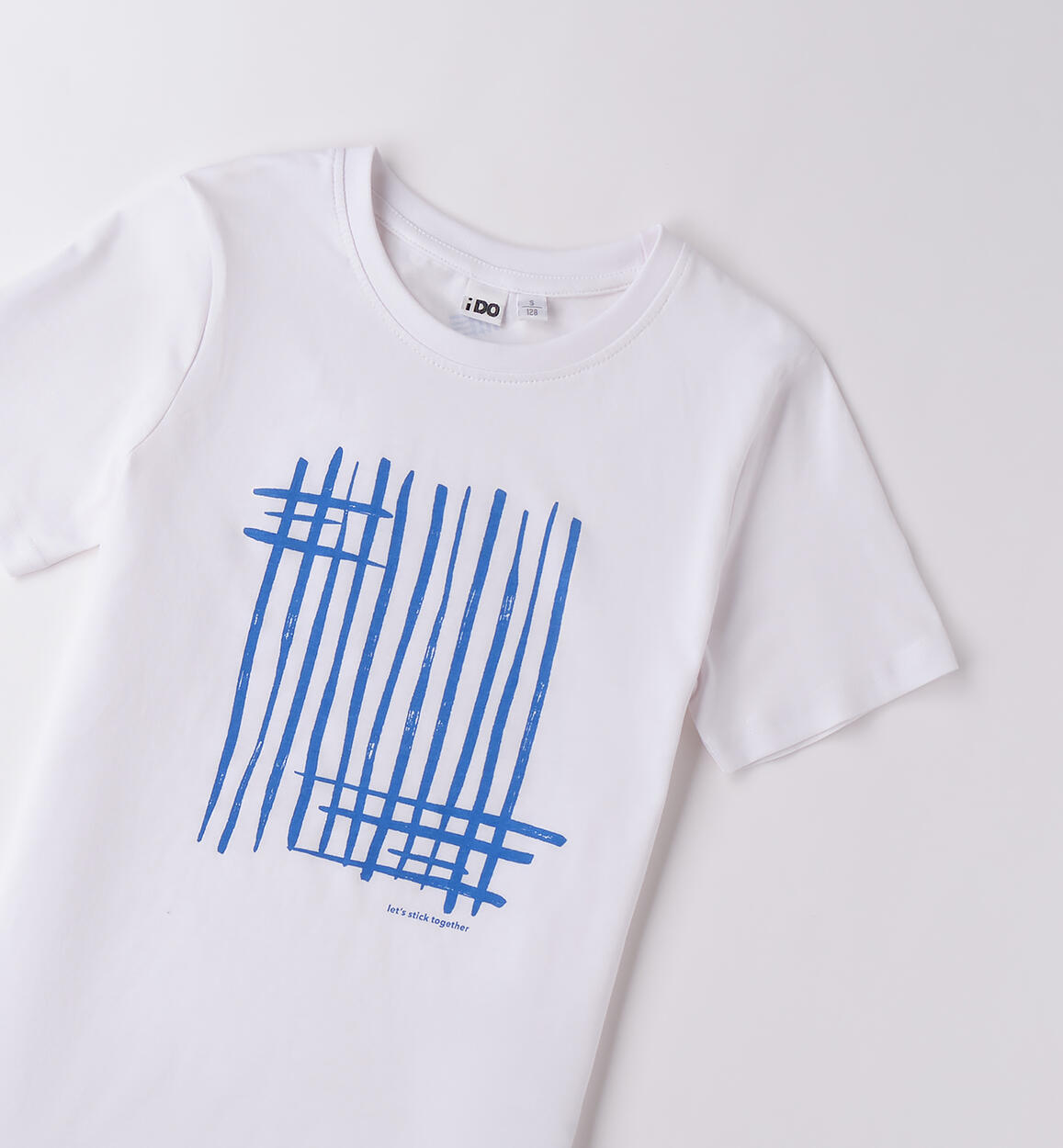 T-shirt bianca da ragazzo BIANCO-0113 - 2434B61400