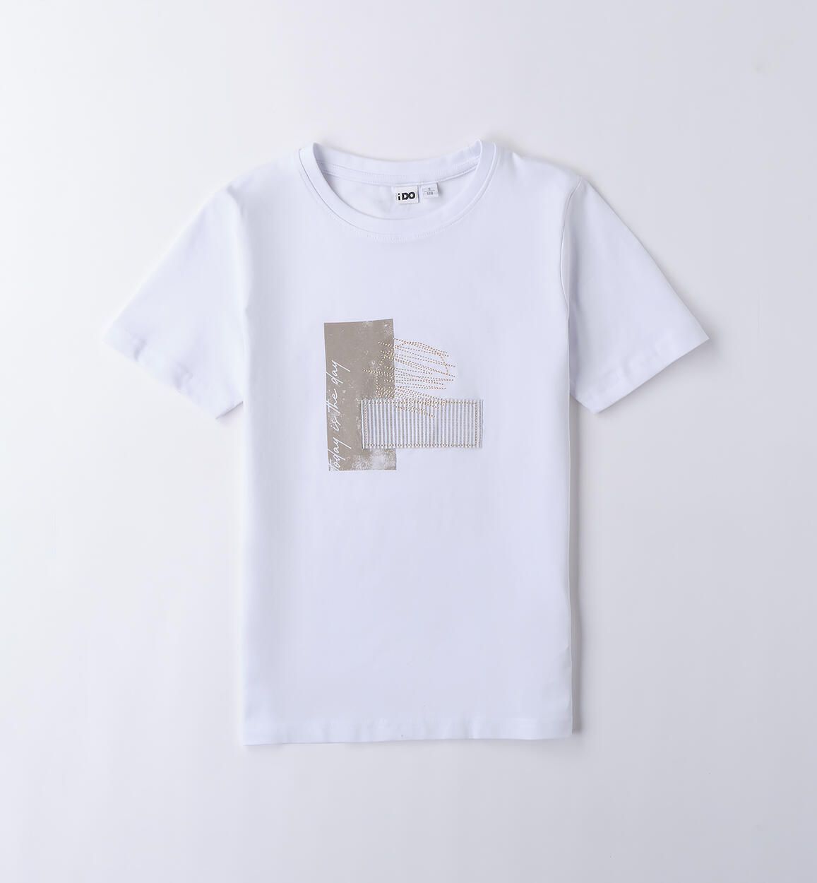 T-shirt bianca per ragazzo BIANCO iDO