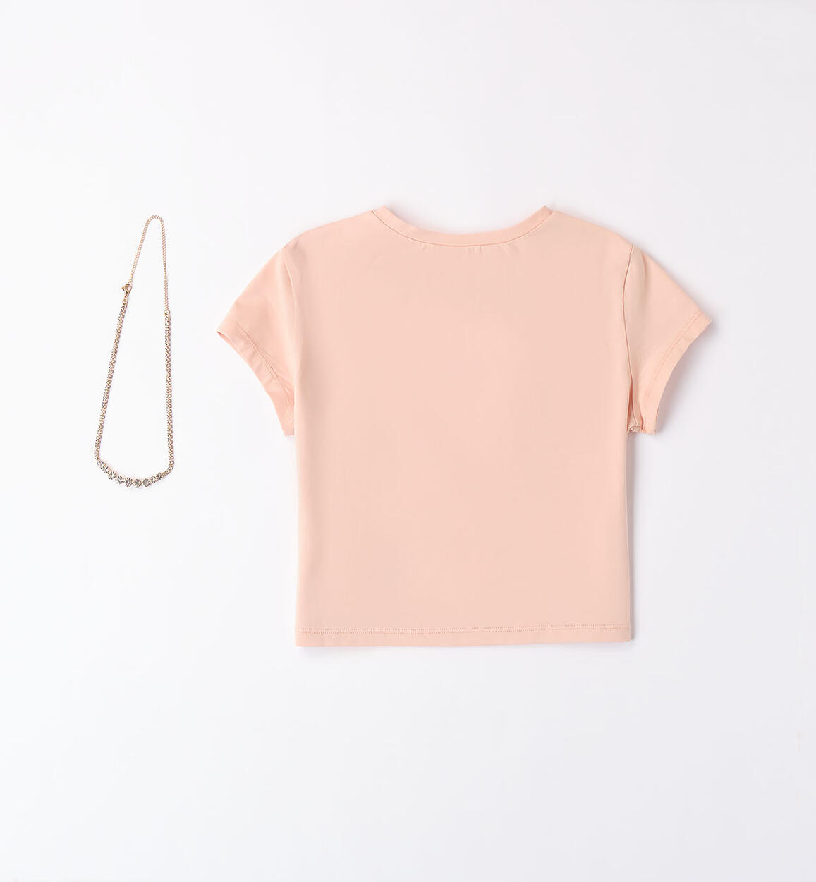 T-shirt con collana per ragazza BEIGE ROSE-1044 - 2474850400