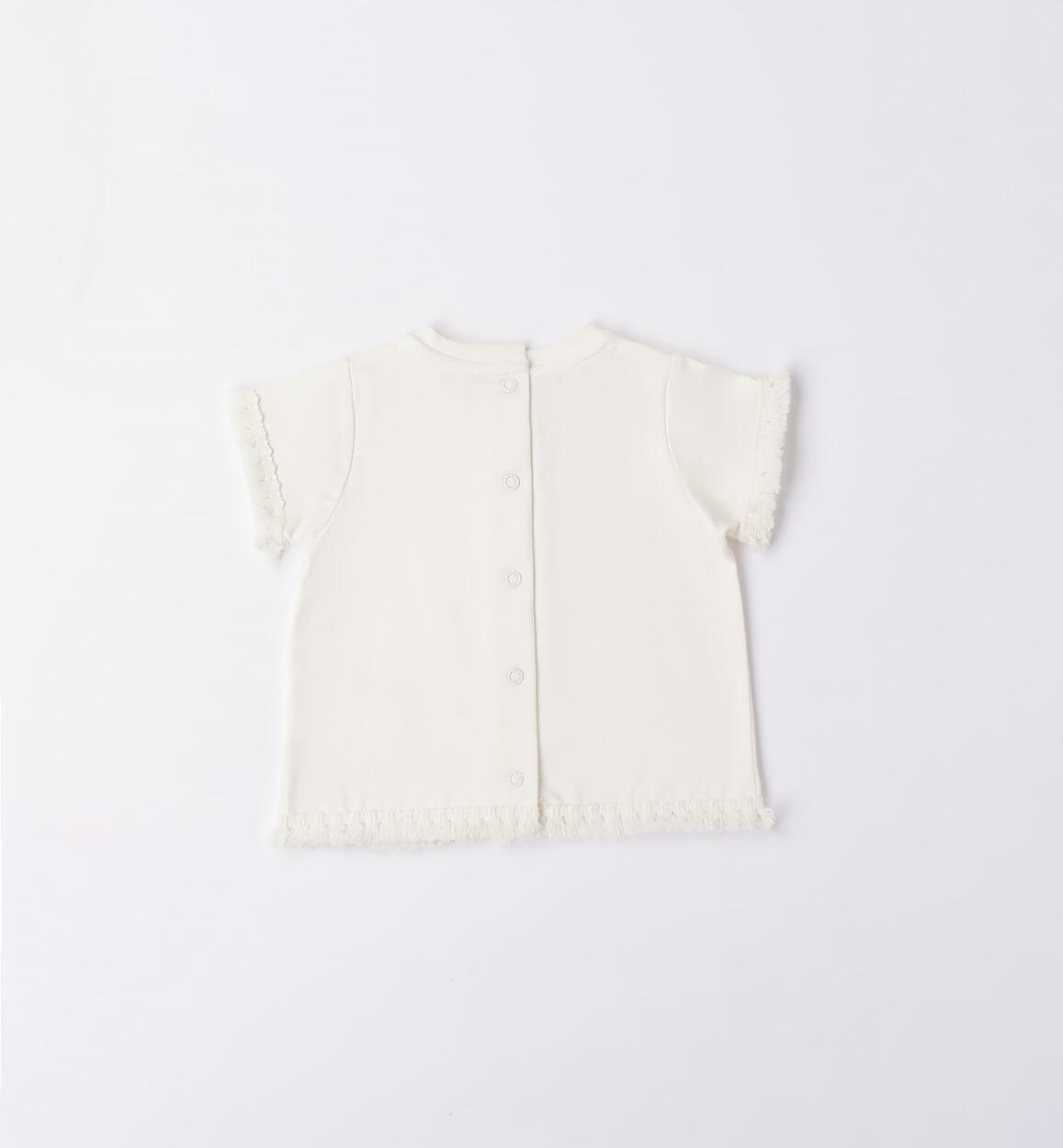 T-shirt con passamaneria per bimba PANNA-0112 - 0493674700