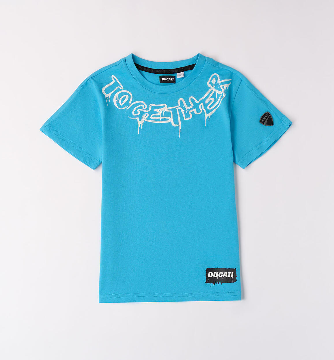 T-shirt con stampa Ducati per ragazzo AZZURRO DUCATI