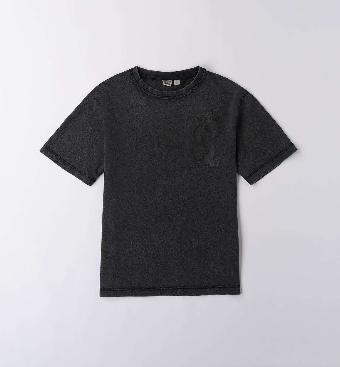 T-Shirt cotone ragazzo NERO iDO