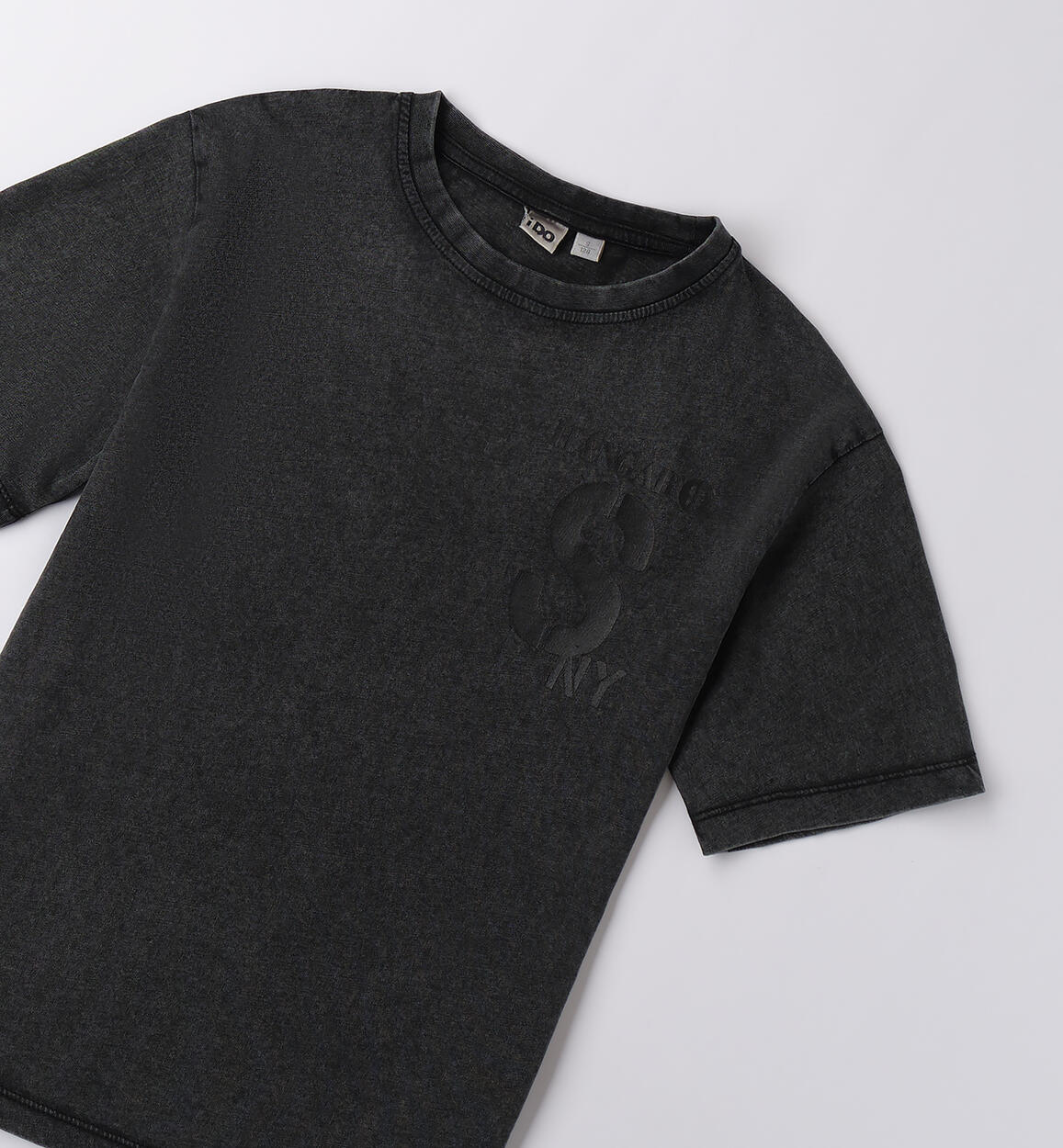 T-Shirt cotone ragazzo NERO-0658 - 2434B62600