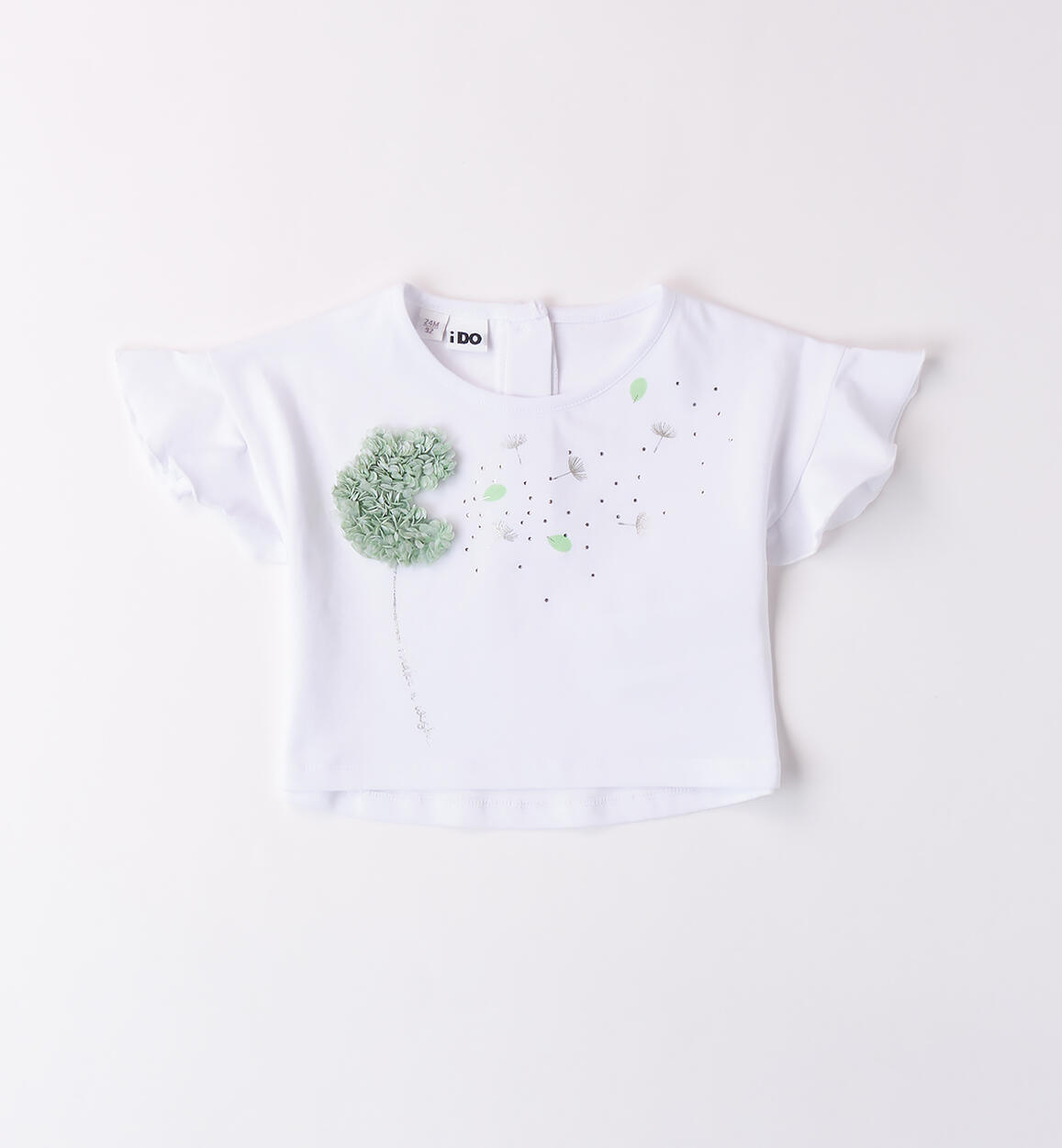 T Shirt cropped bambina BIANCO iDO