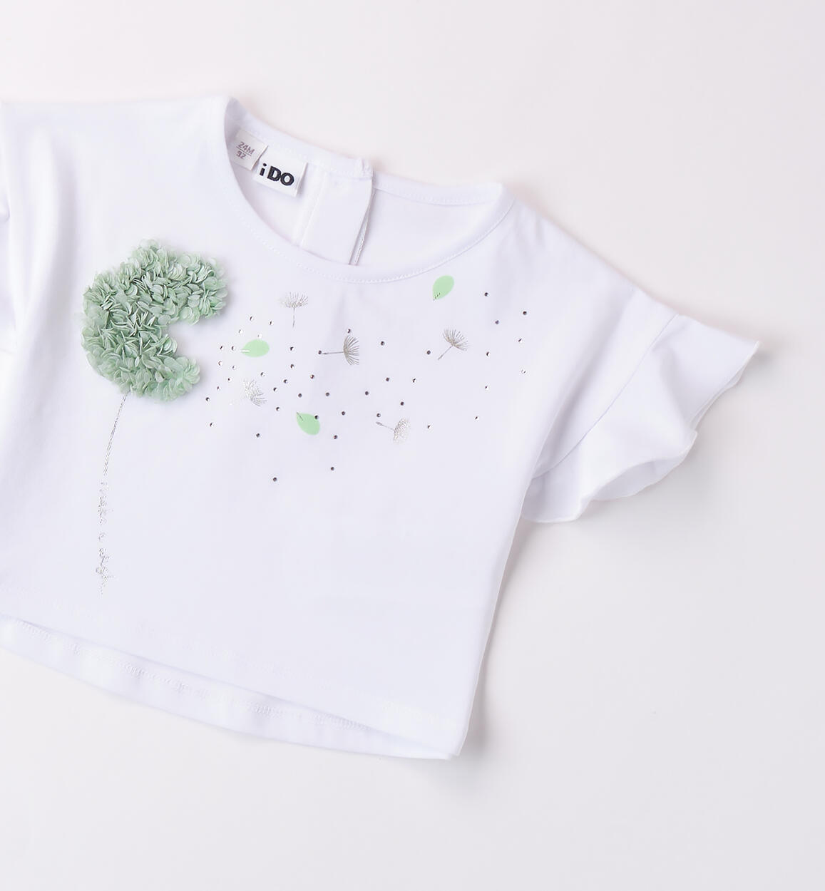 T Shirt cropped bambina BIANCO-0113 - 1494B51000