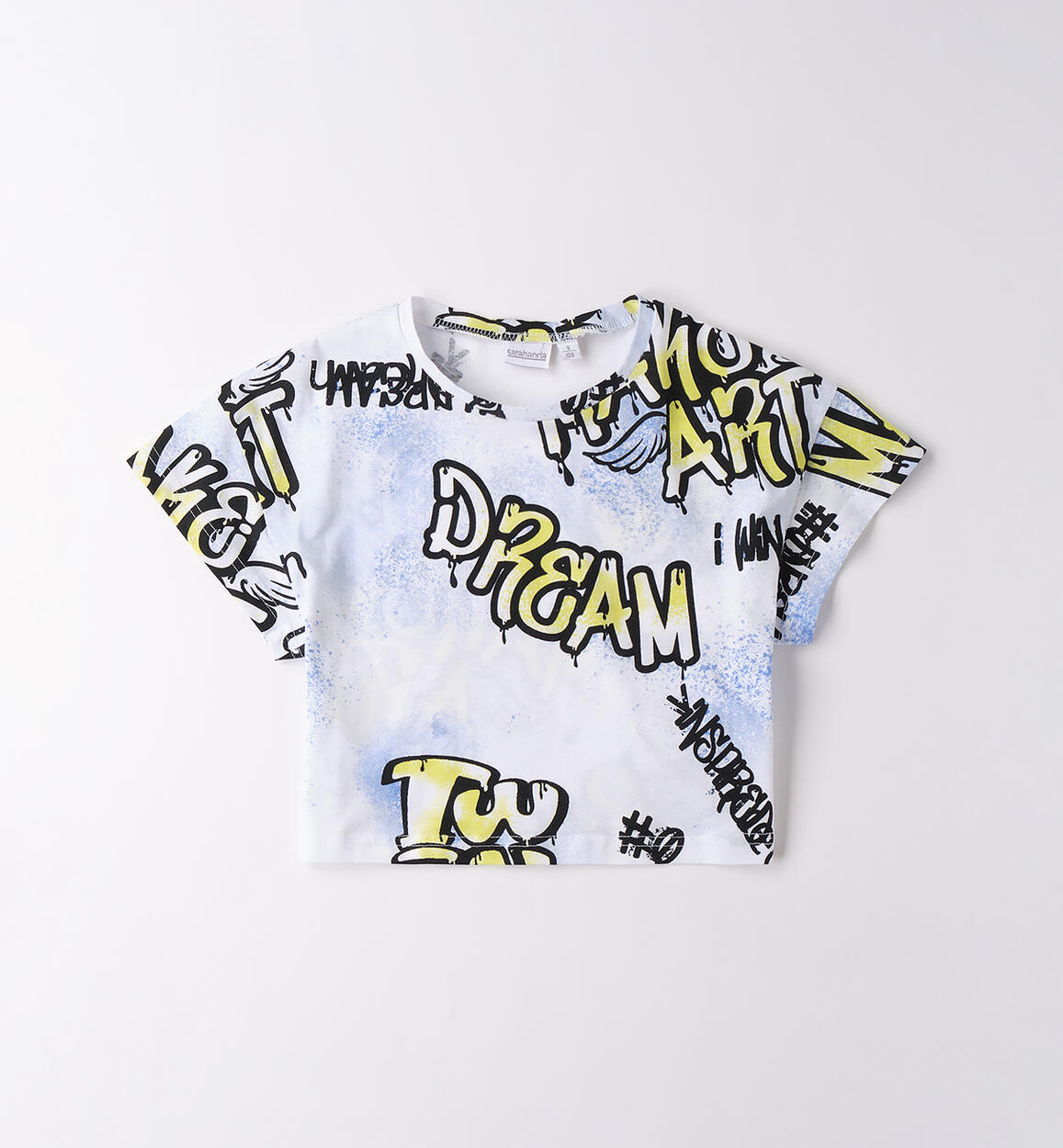 T-Shirt cropped ragazza BIANCO Sarabanda