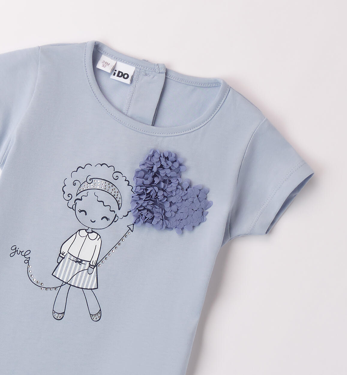 T Shirt da bambina AZZURRO-3811 - 1494B35400