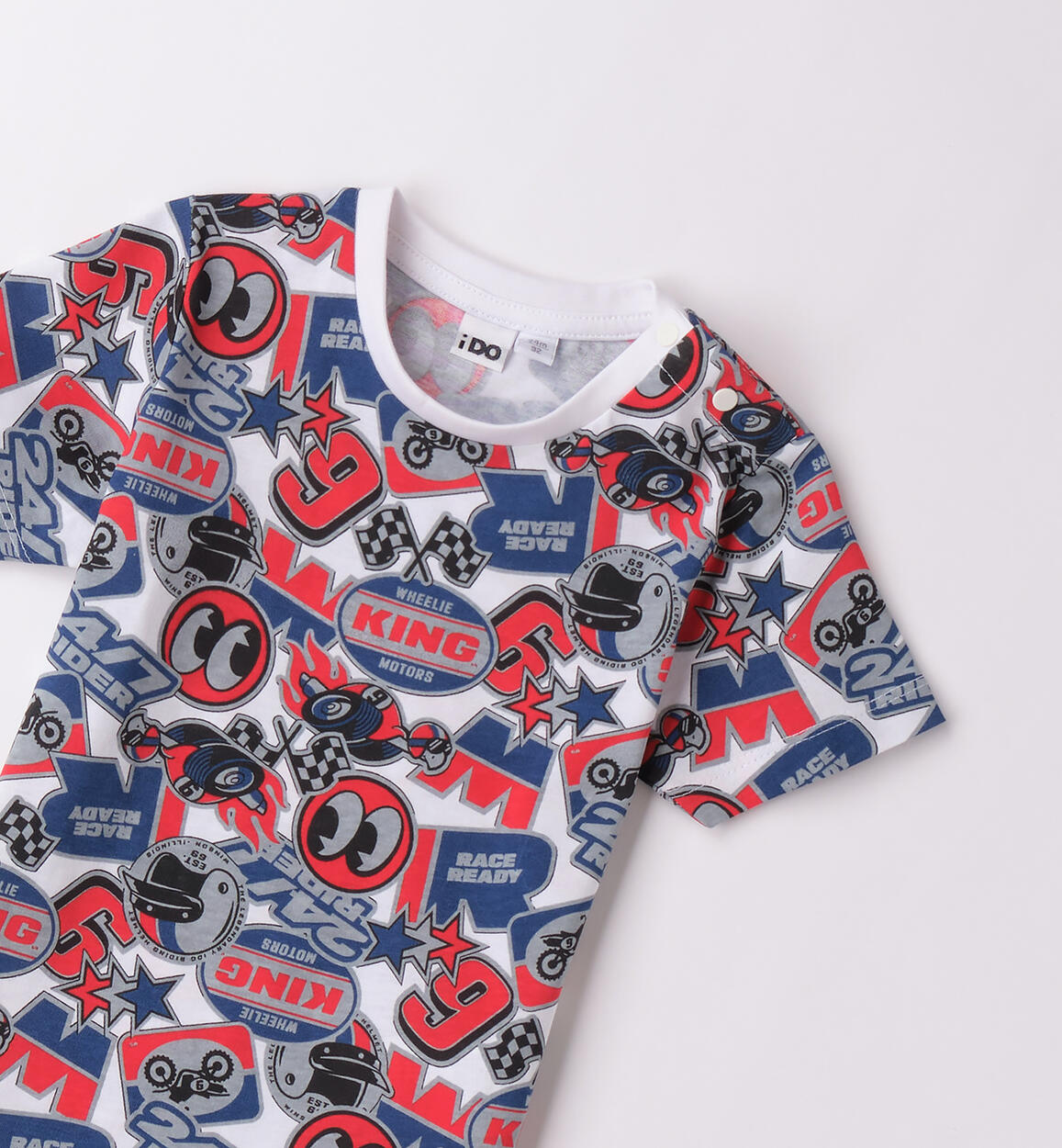 T-Shirt da bambino BIANCO-ROSSO-6BEB - 1214B26000