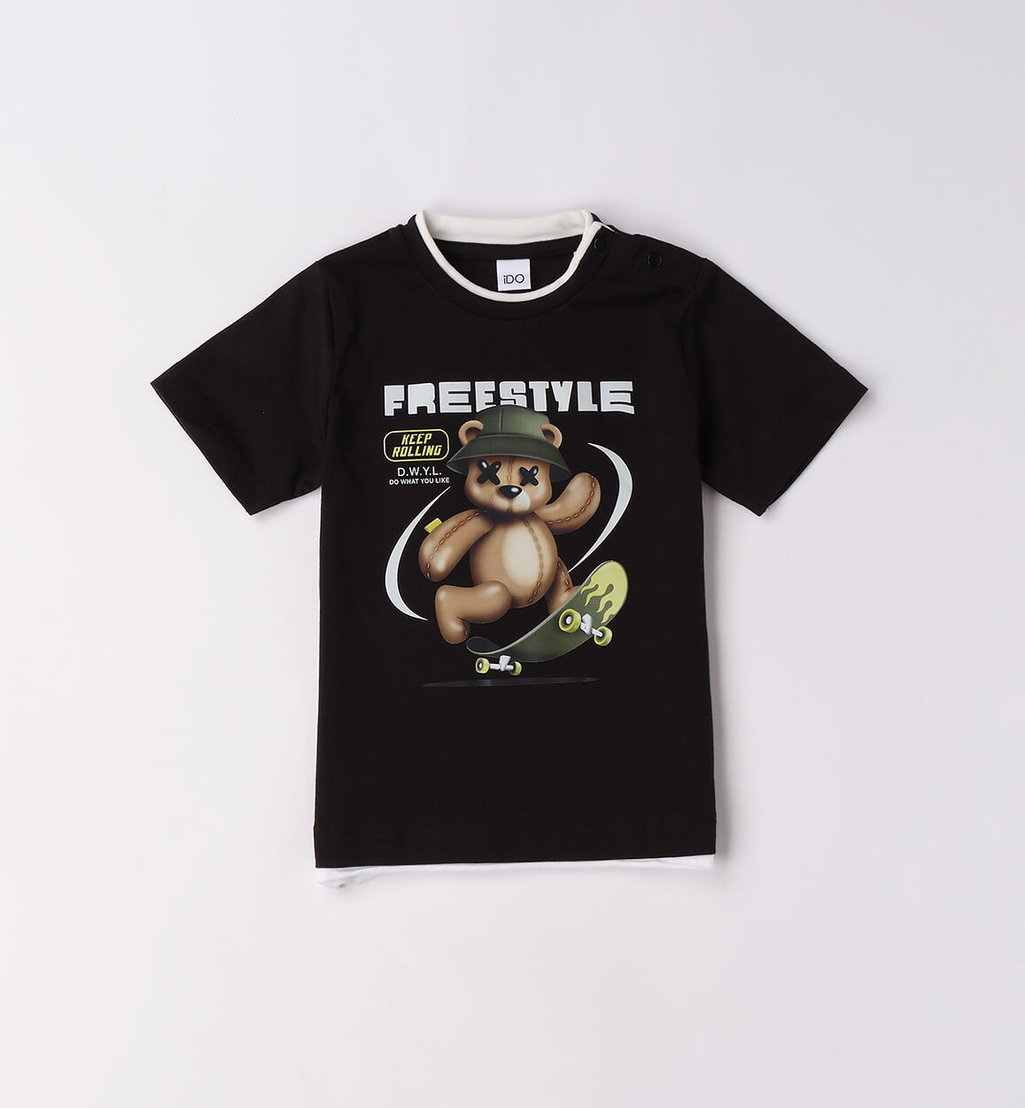 T-shirt da bambino NERO iDO