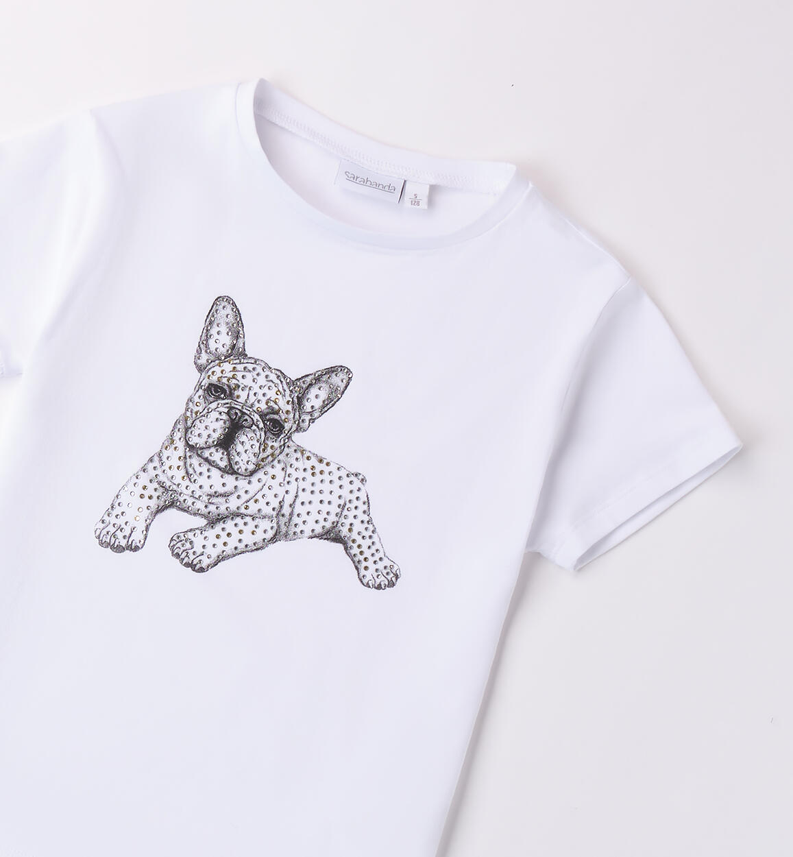 T-Shirt da ragazza Sarabanda BIANCO-0113 - 2470B51700