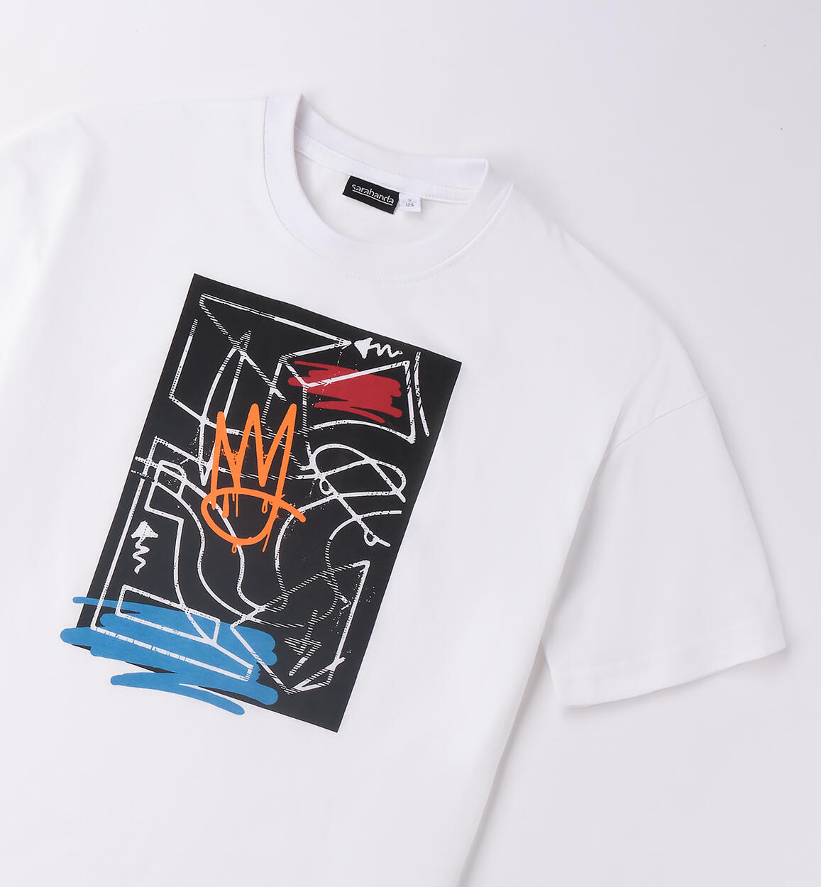 T-shirt da ragazzo BIANCO-0113 - 2430F60300