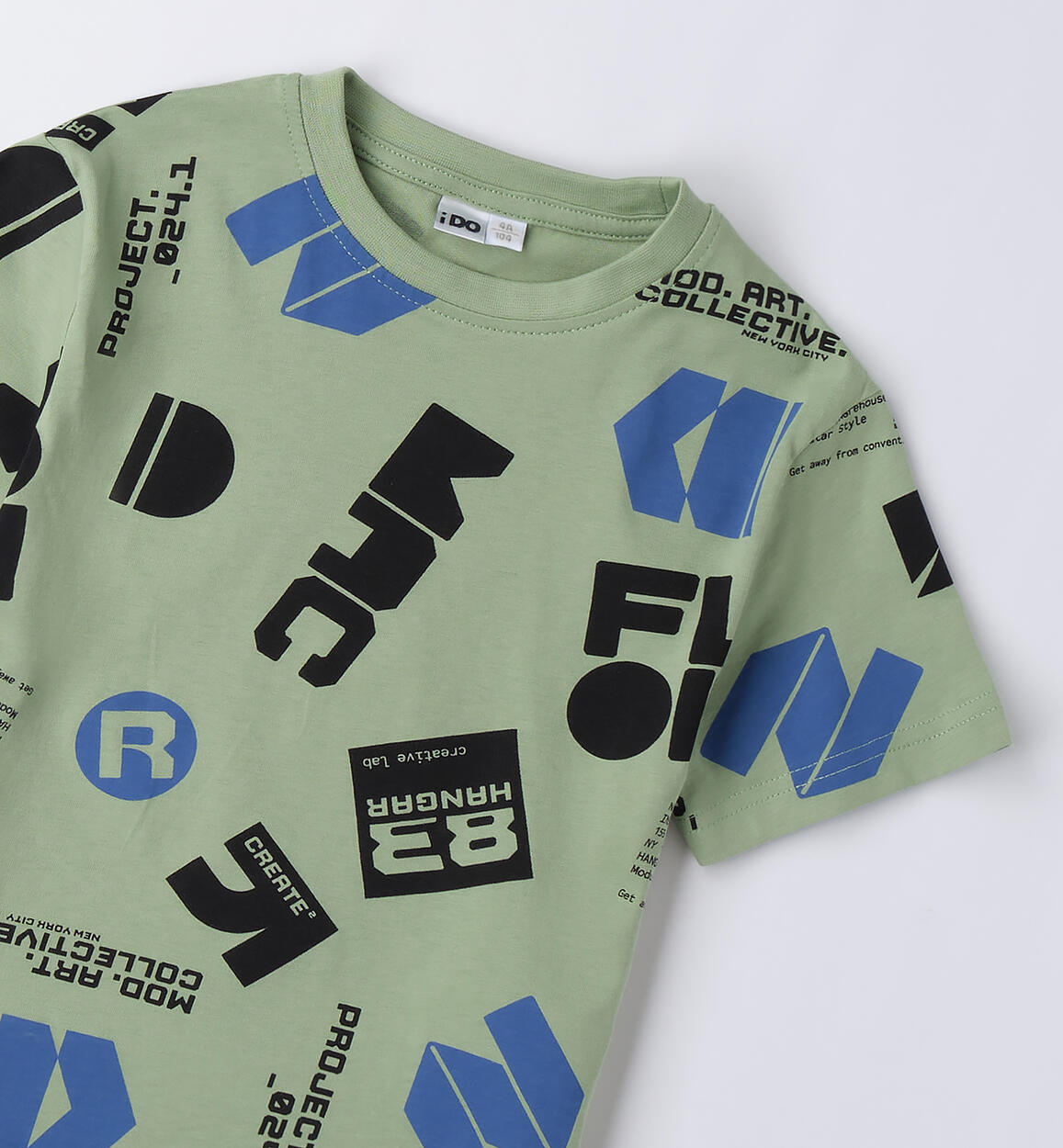 T-shirt da ragazzo iDO VERDE-NERO-6BNP - 2434B61570