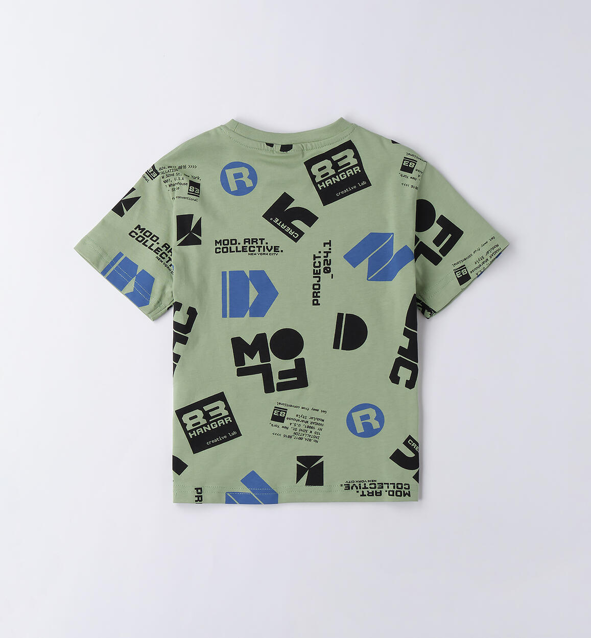 T-shirt da ragazzo iDO VERDE-NERO-6BNP - 2434B61570