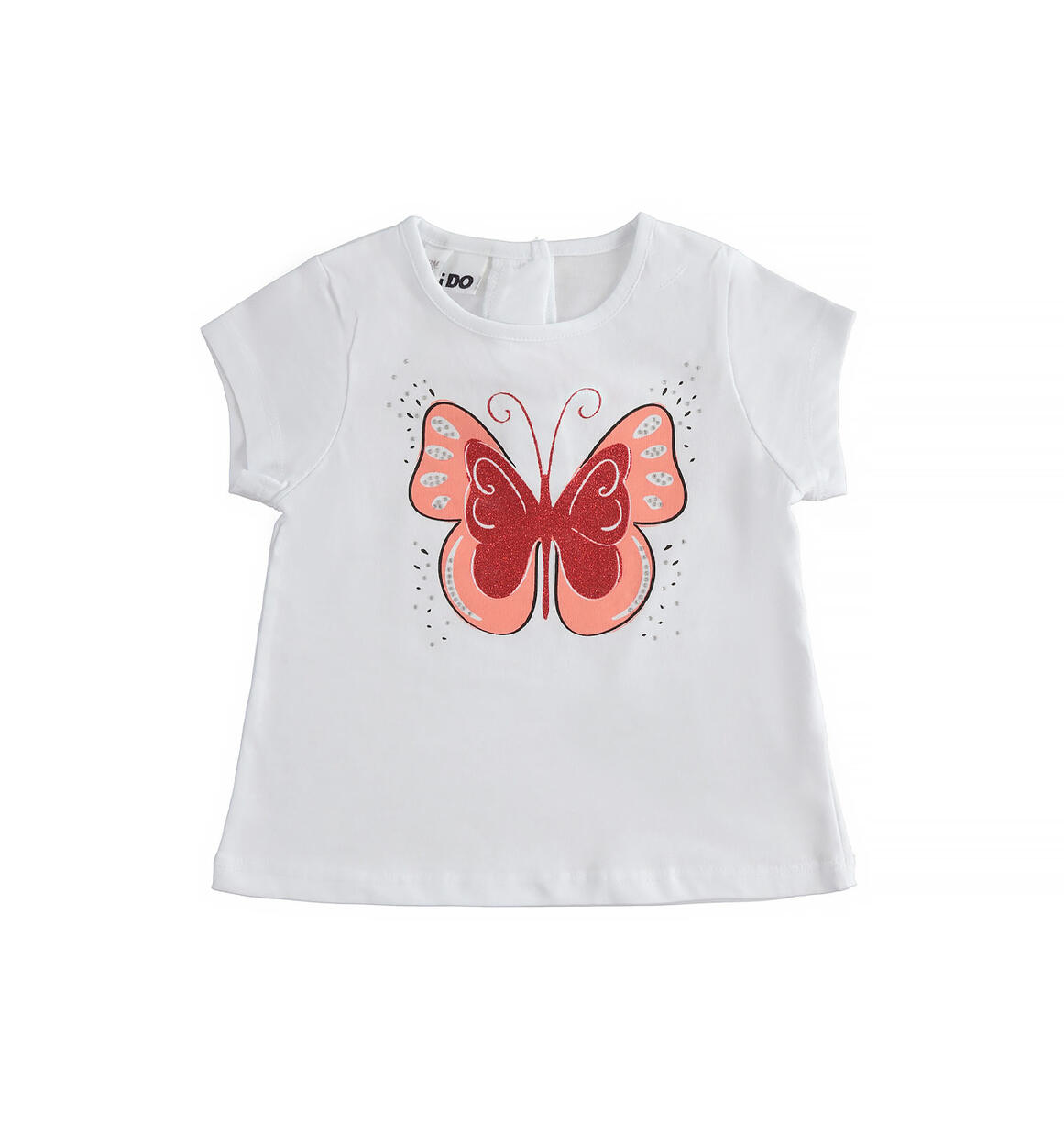 iDO butterfly T-shirt for girls from 9 months to 8 years WHITE iDO