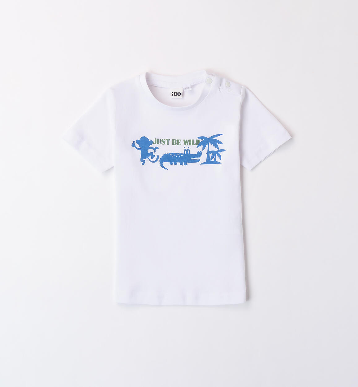 T-shirt giungla per bambino BIANCO iDO