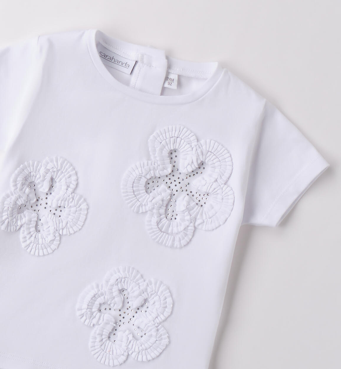 T-Shirt manica corta bambina BIANCO-0113 - 1490B31100