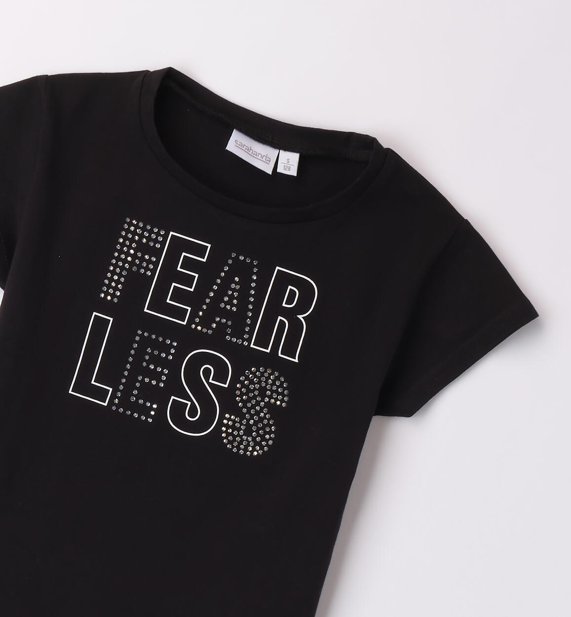 T-Shirt manica corta ragazza NERO-0658 - 2470B44200