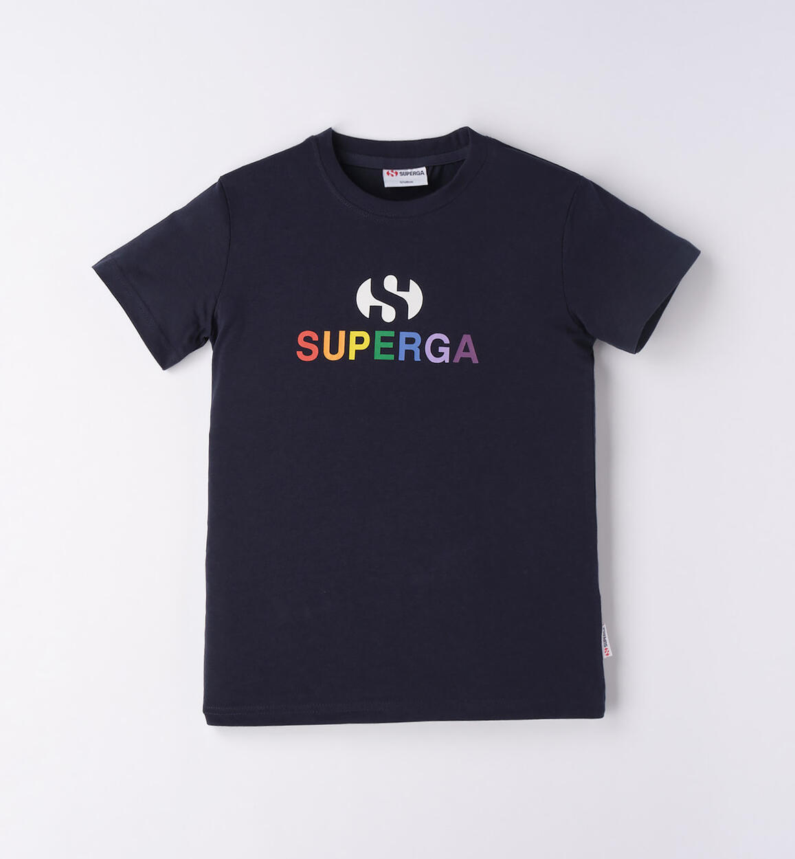 T-shirt modello unisex logo colorato Superga BIANCO SUPERGA