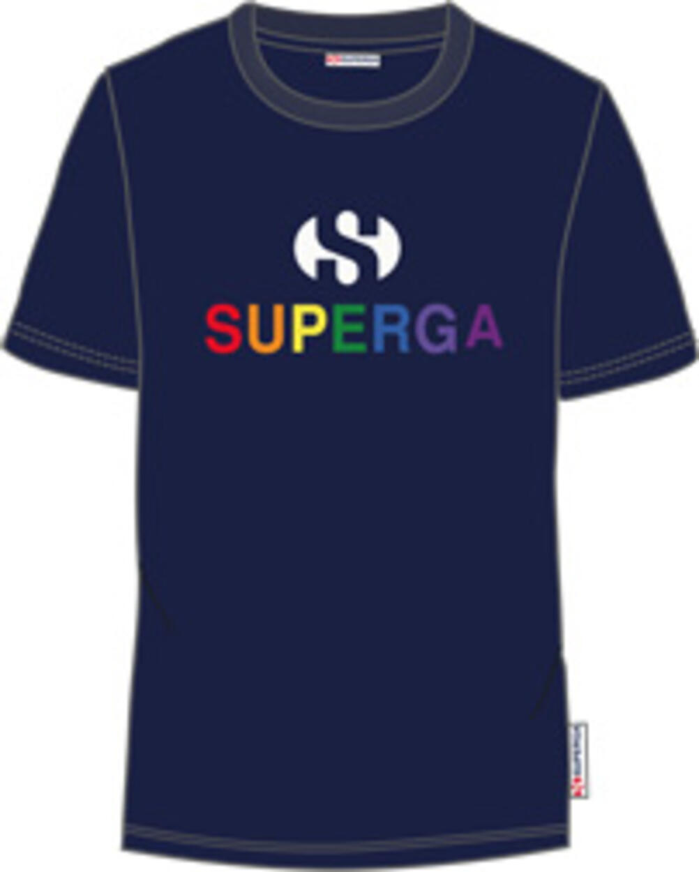 T-shirt modello unisex logo colorato Superga BLU SUPERGA