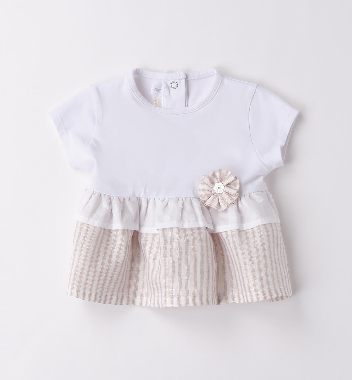 T-Shirt neonata Minibanda BIANCO Minibanda