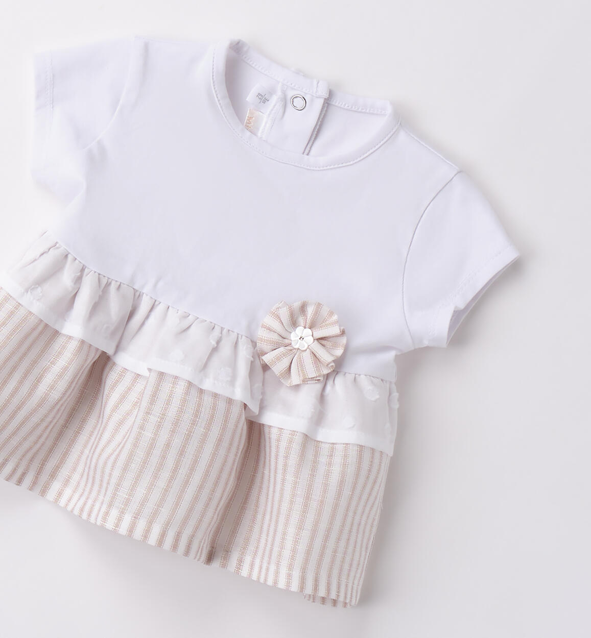 T-Shirt neonata Minibanda BIANCO-0113 - 0493B72500