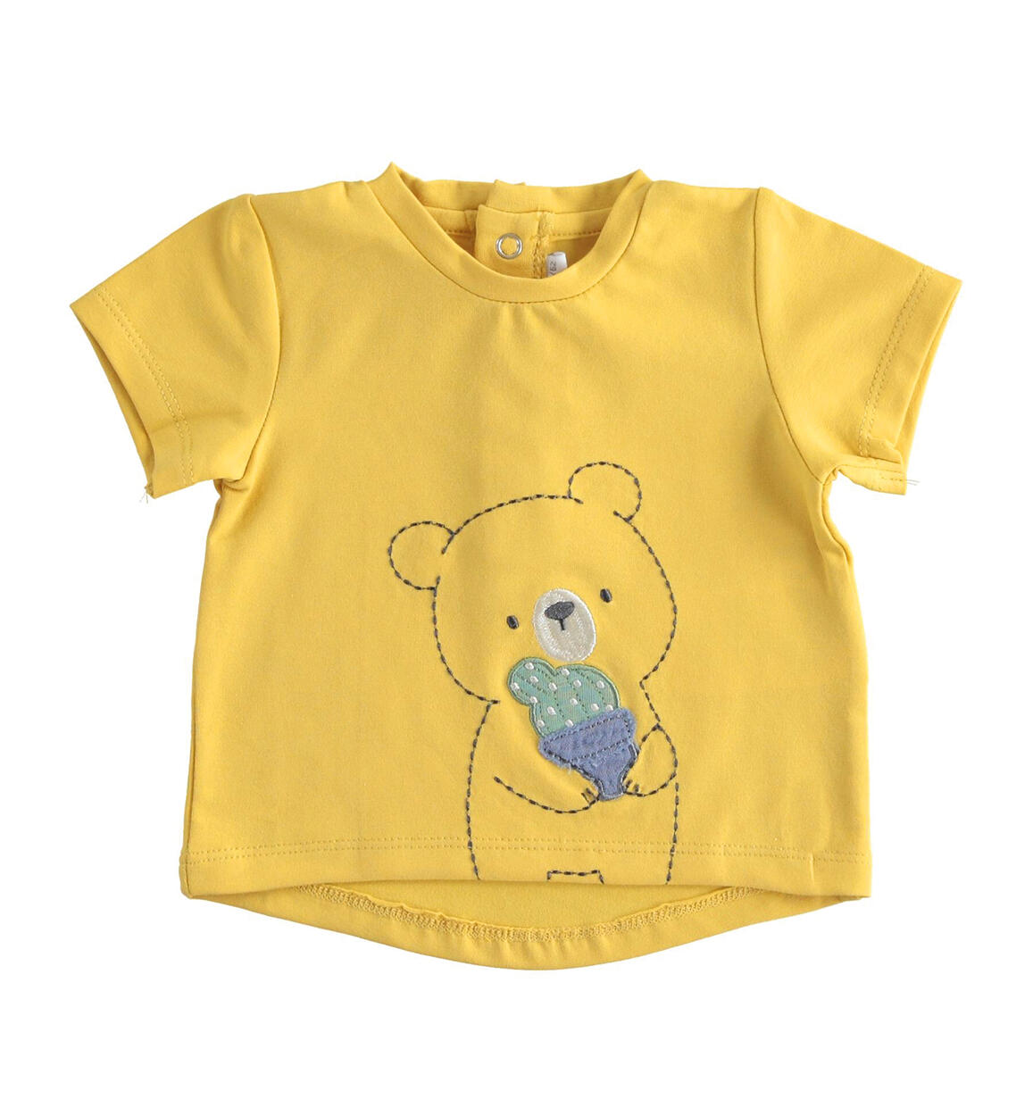 Newborn t-shirt with teddy bear from 1 to 24 months Minibanda YELLOW Minibanda