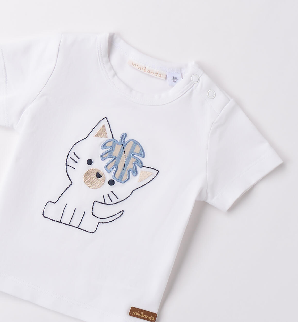 T-Shirt neonato Minibanda BIANCO-0113 - 0213B60900