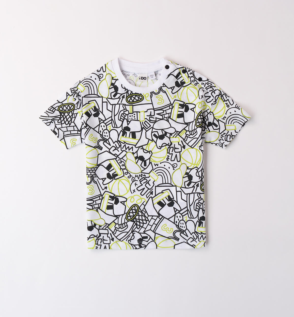 T Shirt per bambino BIANCO-NERO-6BEA - 1214B26100