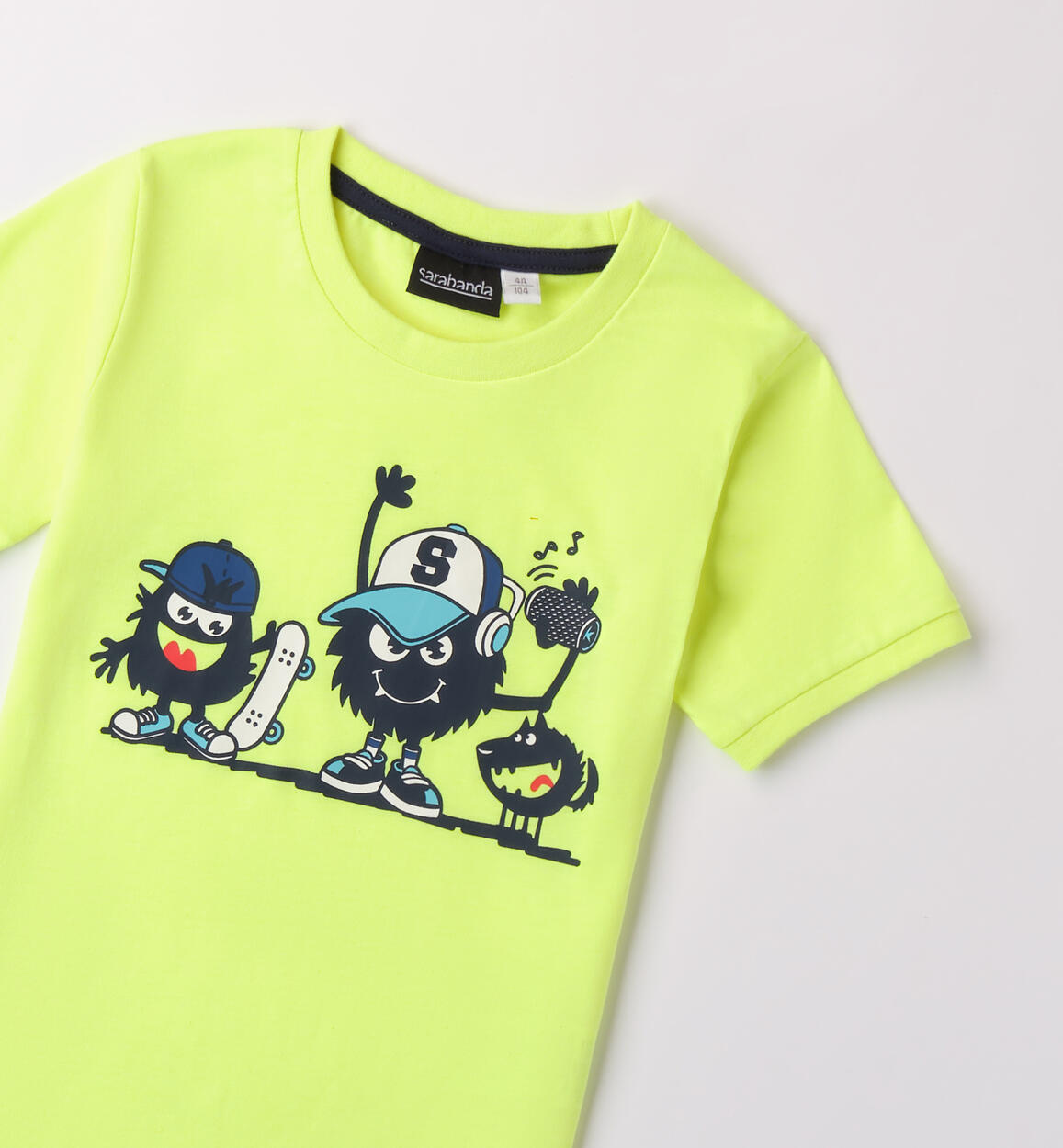 T-Shirt per bambino VERDE FLUO-5834 - 1210B02100
