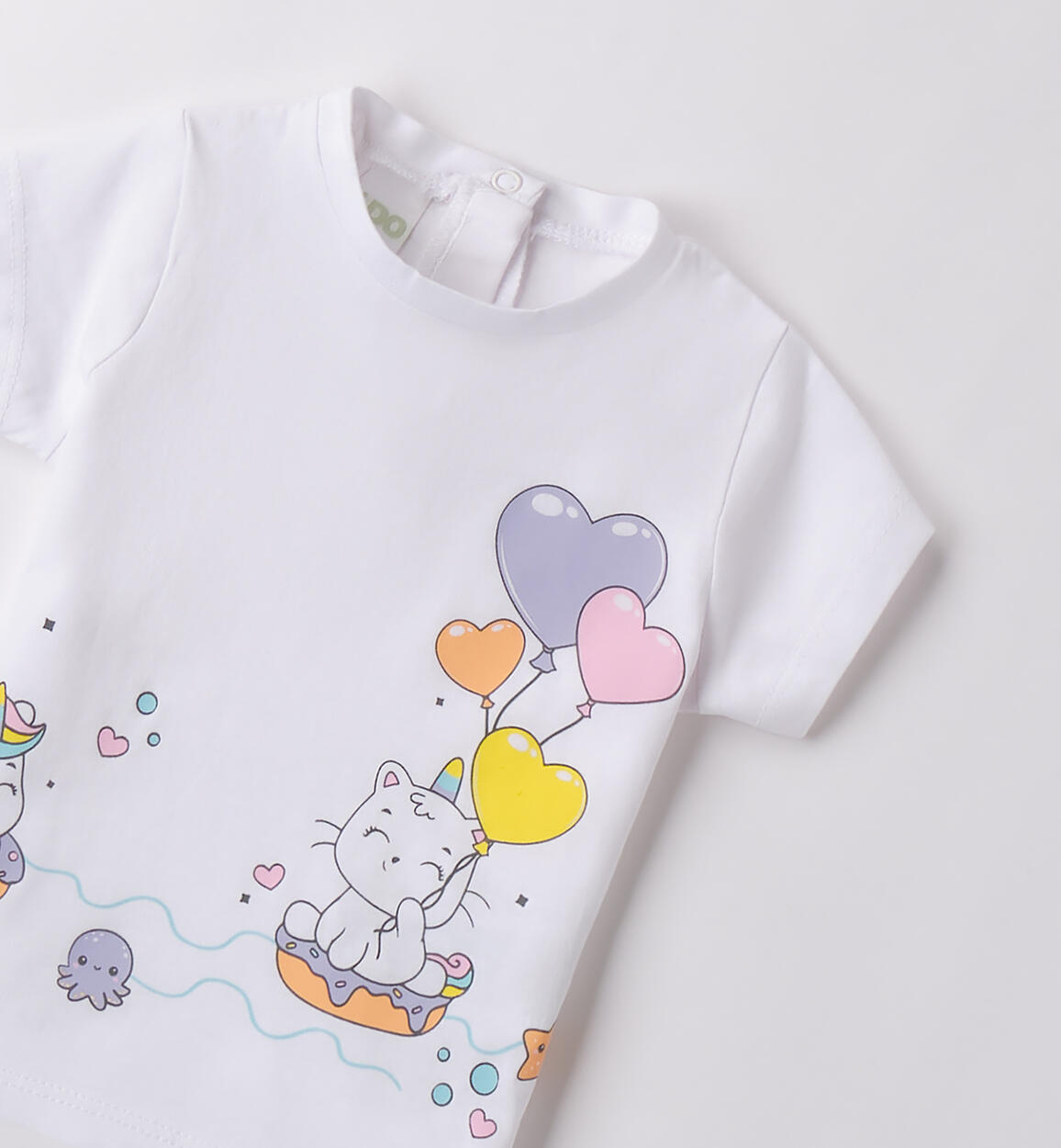T-Shirt per bimba neonata BIANCO-0113 - 0494B182G2
