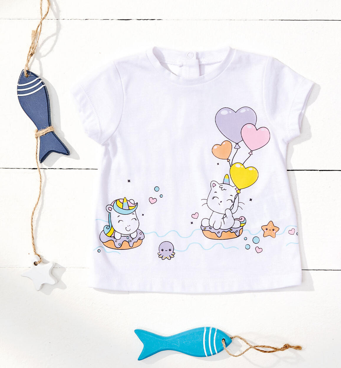 T-Shirt per bimba neonata BIANCO iDO