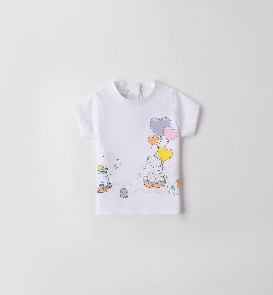 T-Shirt per bimba neonata BIANCO-0113 - 0494B182G2