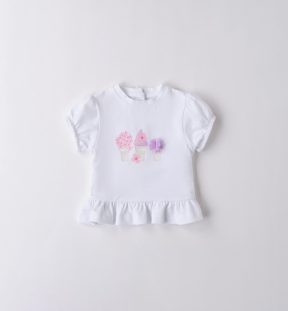 T-Shirt per neonata Minibanda BIANCO Minibanda