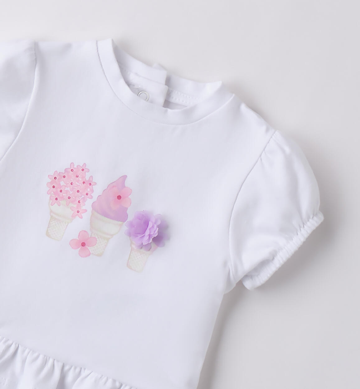 T-Shirt per neonata Minibanda BIANCO-0113 - 0493B72600