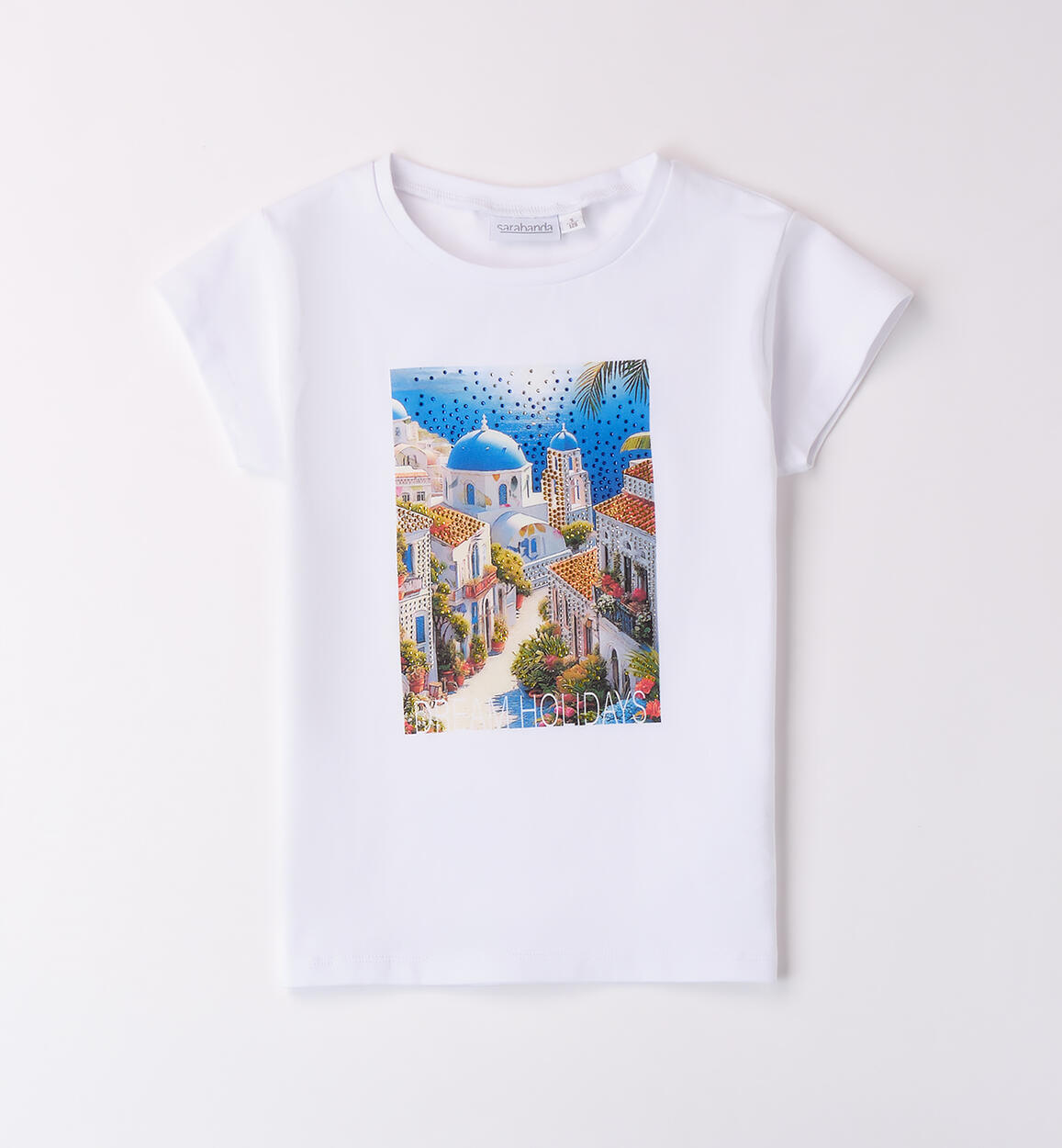T-Shirt per ragazza Sarabanda BIANCO Sarabanda
