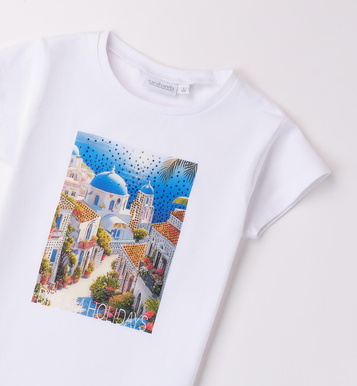 T-Shirt per ragazza Sarabanda BIANCO-0113 - 2470B53000