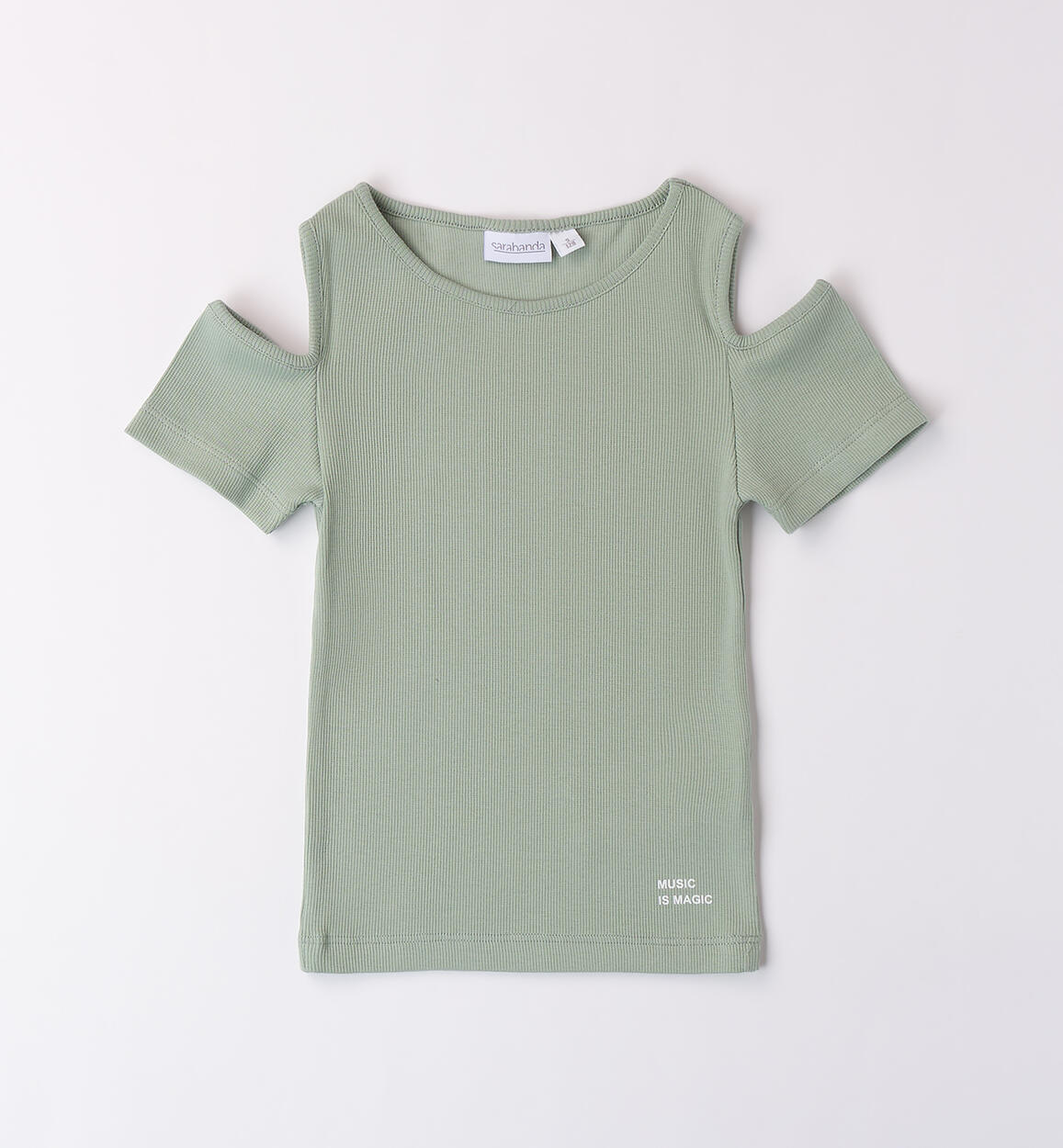 T-shirt per ragazza VERDE MILITARE-4232 - 2470B44300