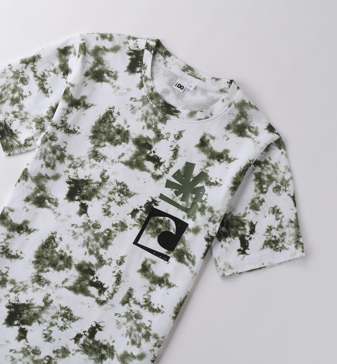 T-shirt per ragazzo BIANCO-VERDE-6BNT - 2434B62700