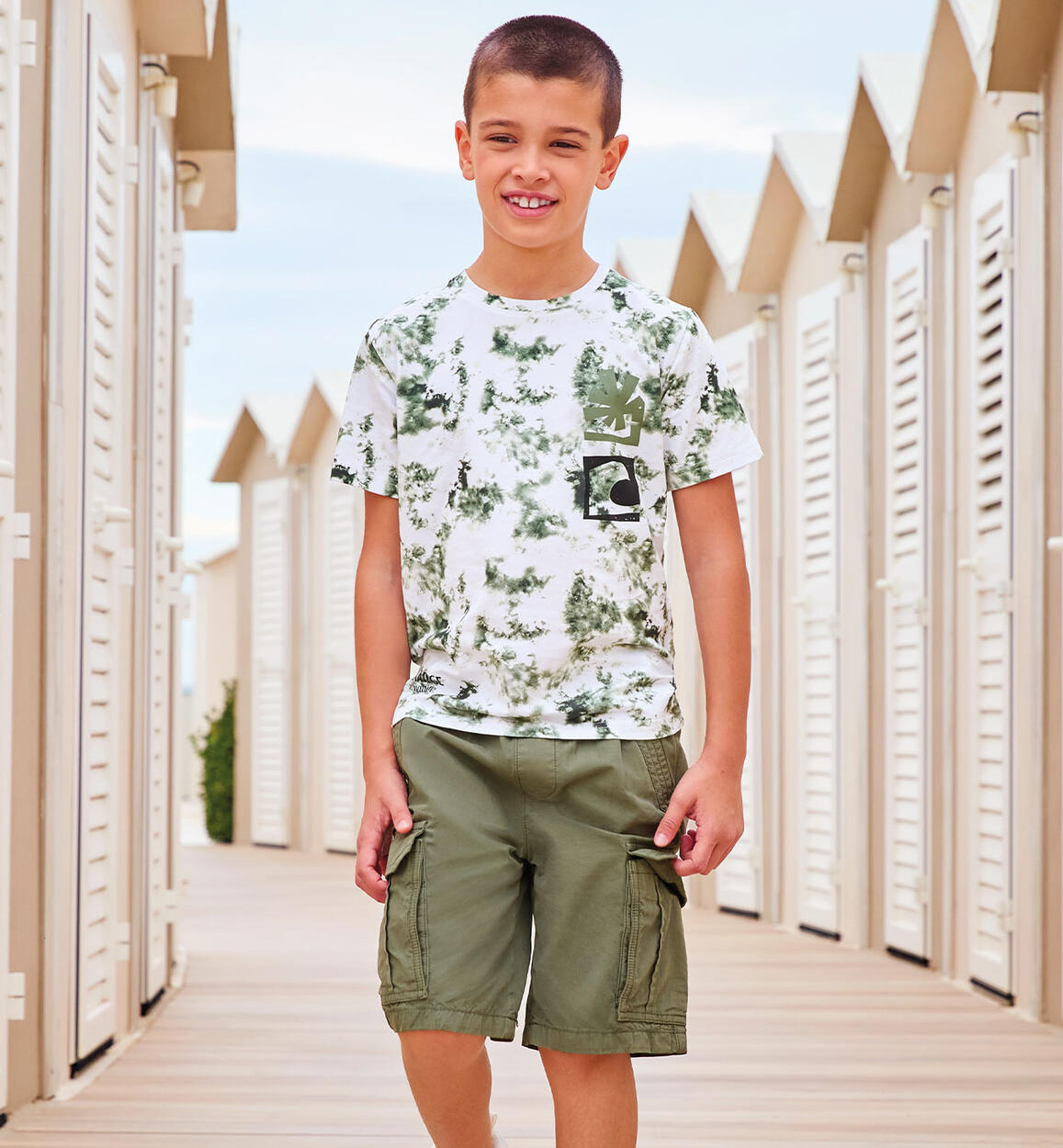 T-shirt per ragazzo VERDE iDO