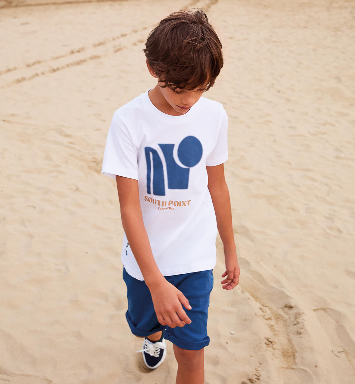 T-shirt per ragazzo Sarabanda BIANCO-0113 - 2430B74400