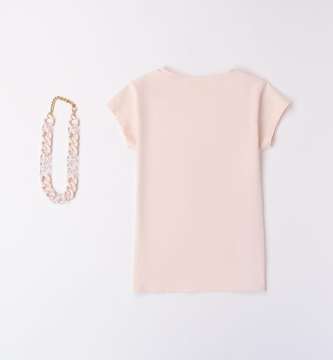 T shirt ragazza con collana ROSA-2522 - 2470845100