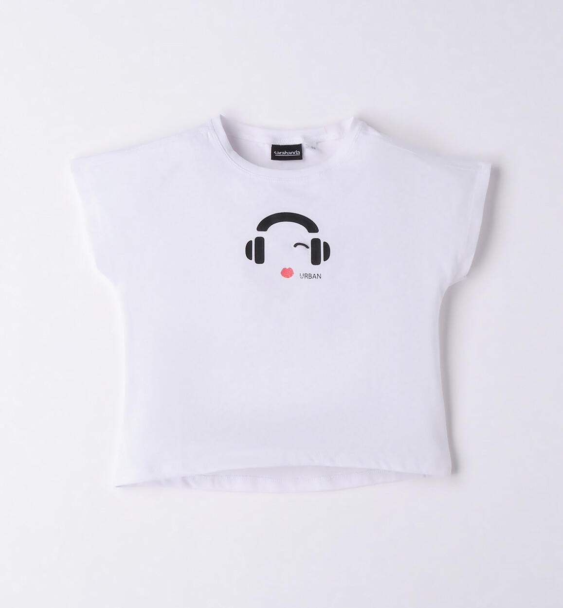 T-shirt ragazza cotone BIANCO Sarabanda