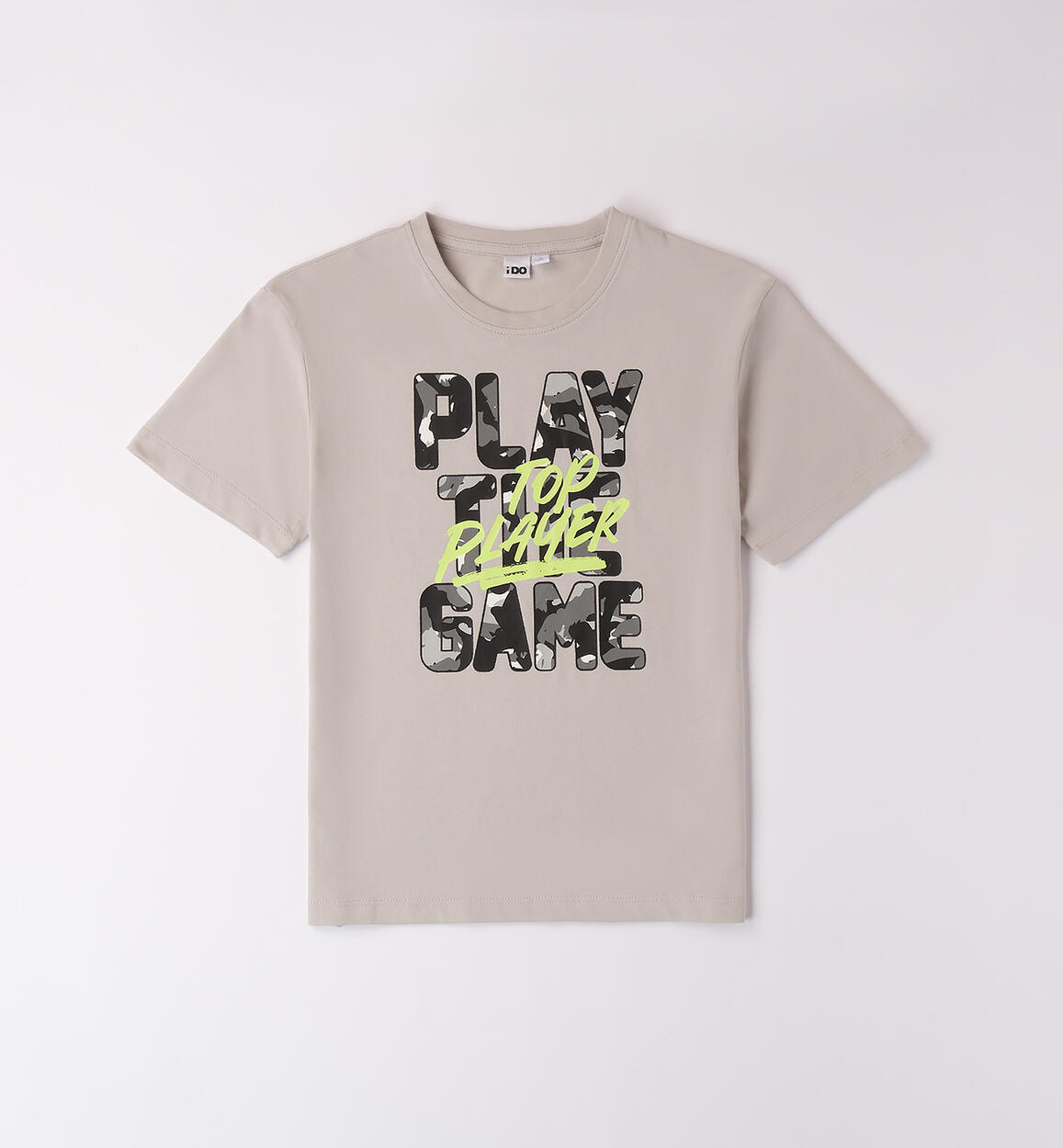 T-shirt ragazzo 100% cotone GRIGIO iDO