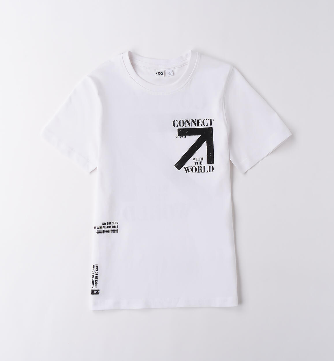 T-shirt ragazzo cotone BIANCO iDO