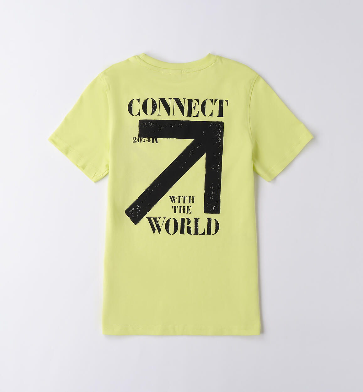T-shirt ragazzo cotone GIALLO-5241 - 2434B62500