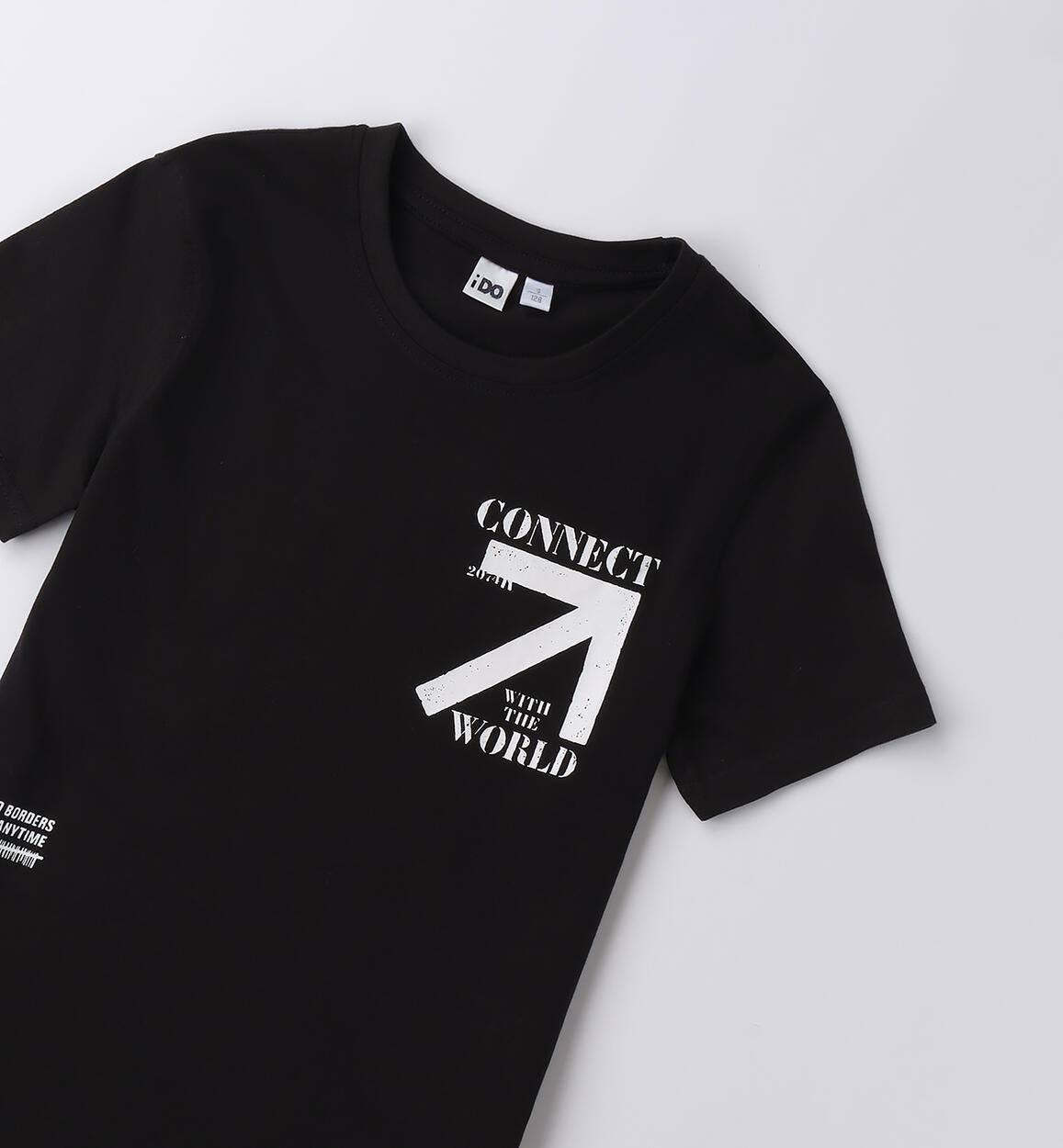 T-shirt ragazzo cotone NERO-0658 - 2434B62500