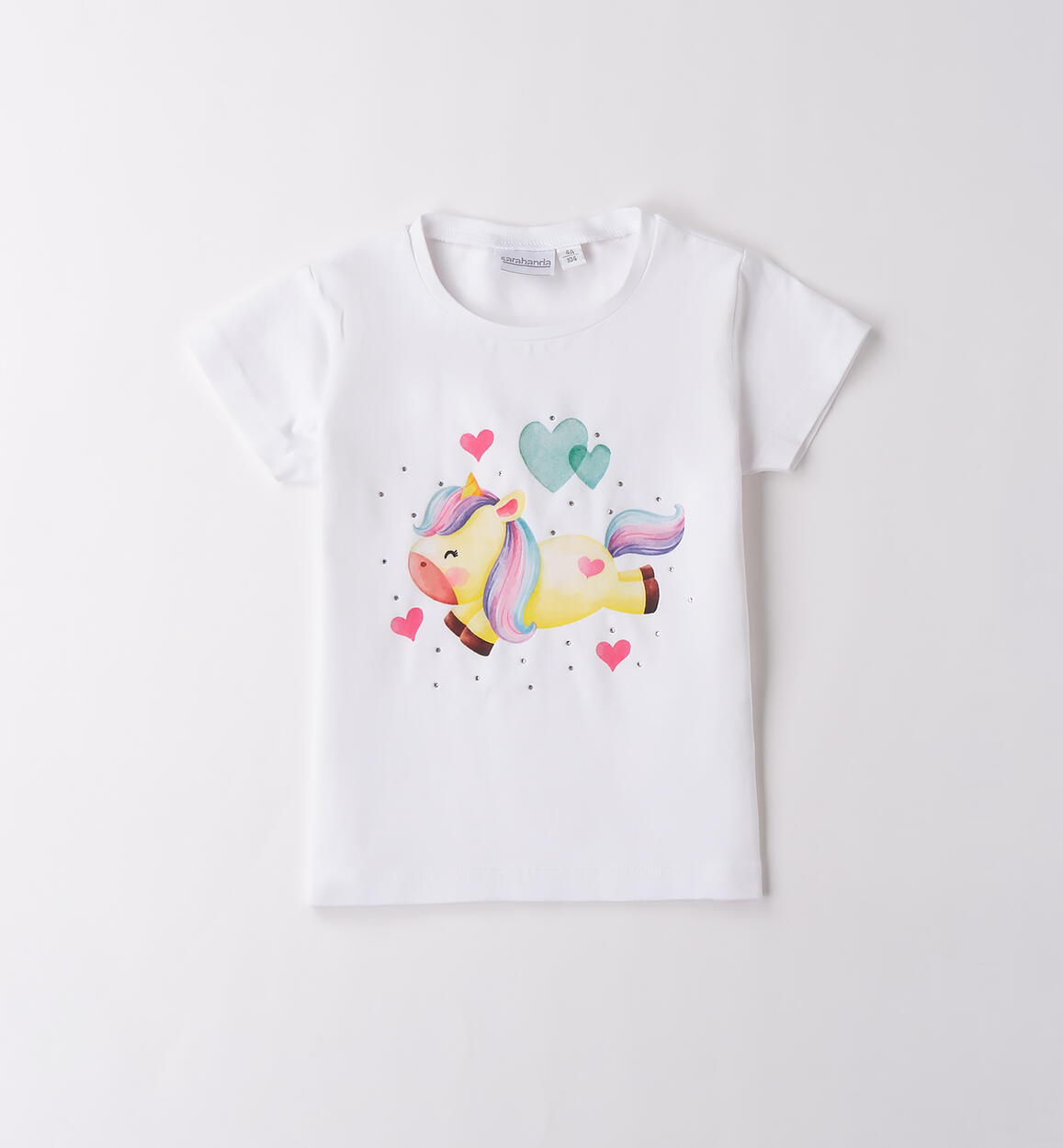 T-shirt Sarabanda bambina BIANCO-0113 - 1490B21300